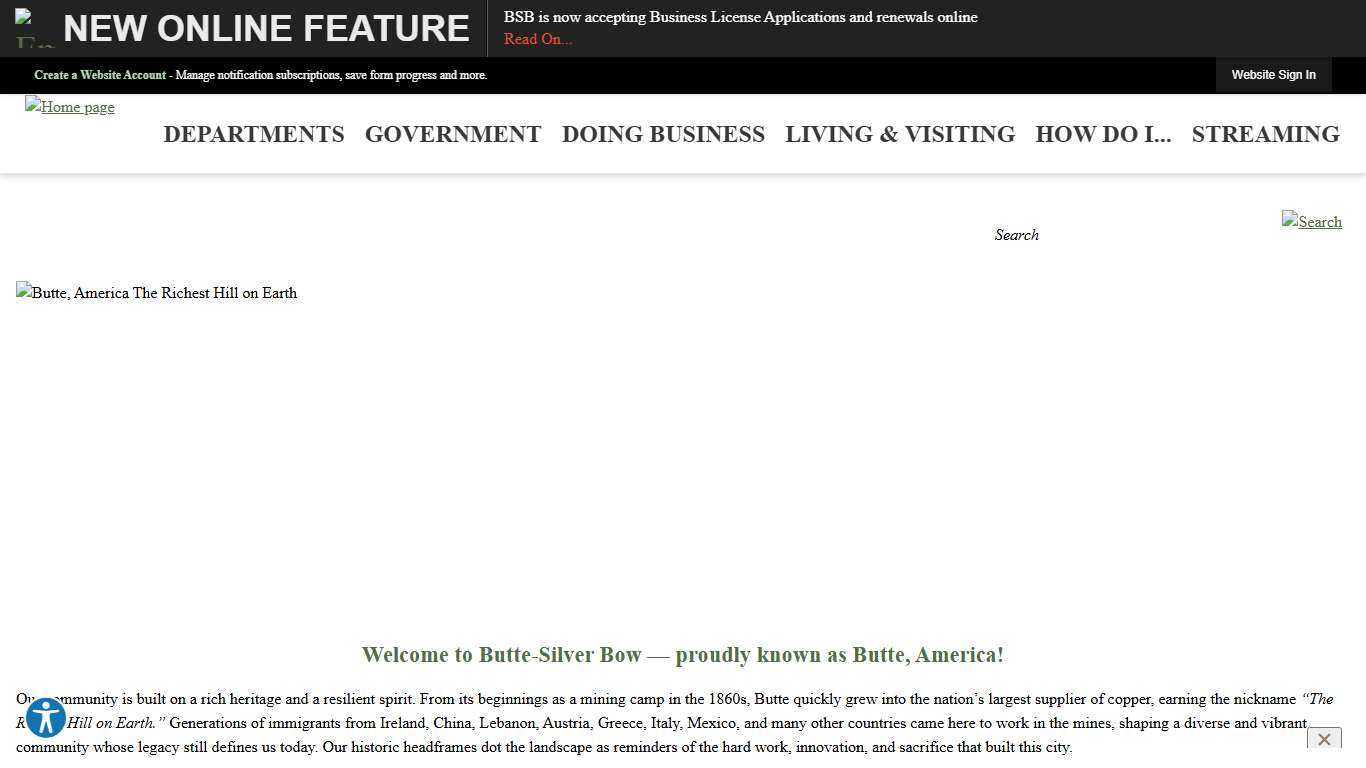 City and County of Butte-Silver Bow, MT Official Website
